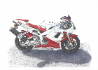 Coloured Pencil Drawing Motorbike